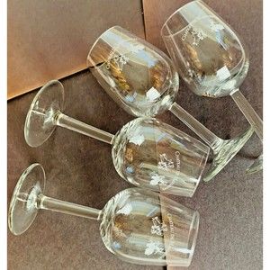 Set of 4 Chateau de Marsannay France Wine Tasting 5.5" Goblets Glasses